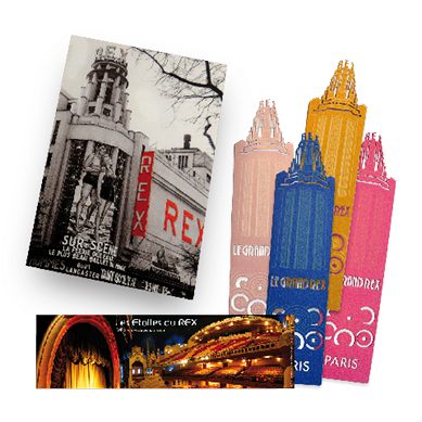 carte postale, marque page boutique étoiles du Rex